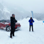 Bixente Lizarazu et Luc Alphand à Tignes pour tester le Circuit sur Glace