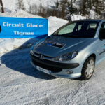 Peugeot 206 de 140cv sur le Circuit Glace de Tignes